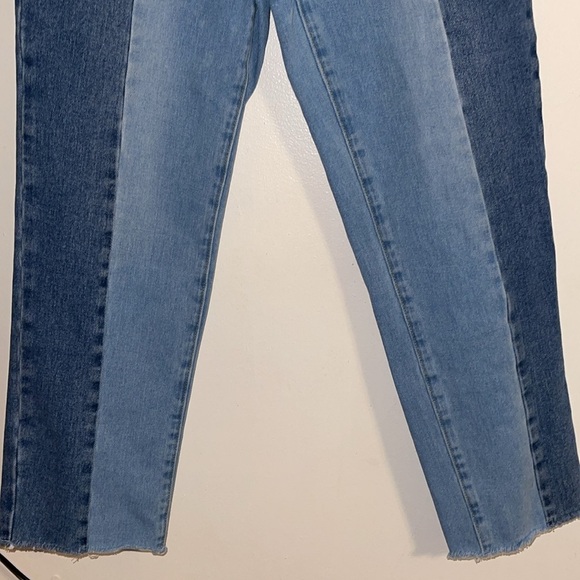 🌹PACSUN TWO TONE BLOCK HIGH RISE STRAIGHT JEANS - Picture 3 of 9